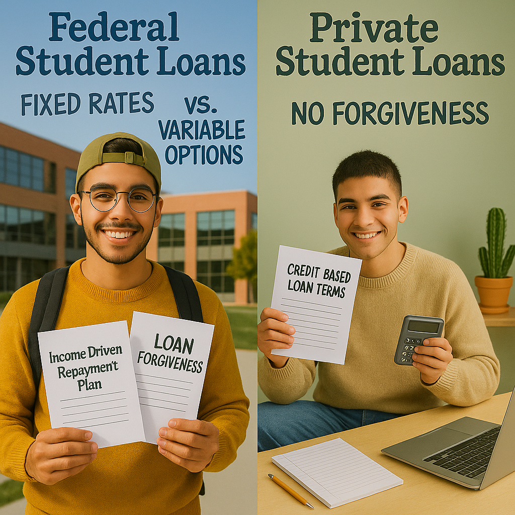 Gen Z or Millennial borrower making a financial choice about student loan
