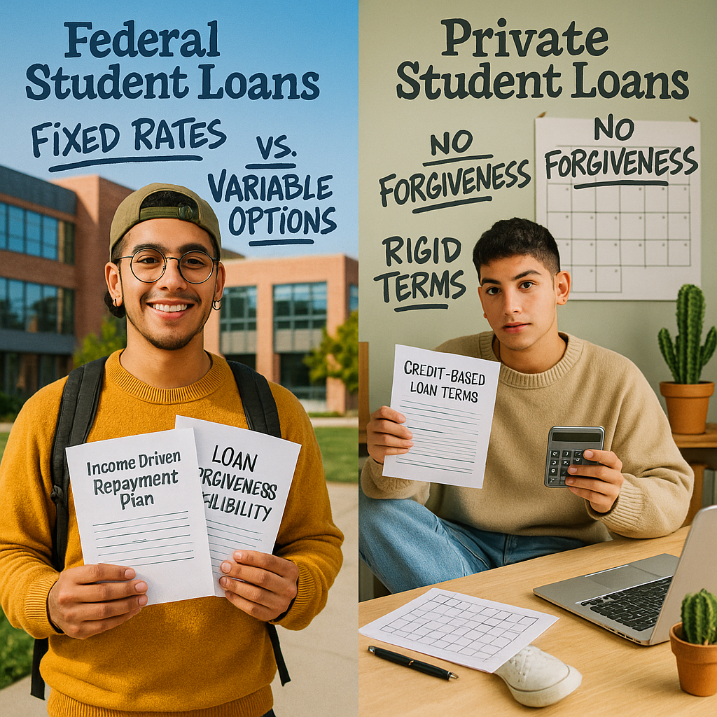 Gen Z or Millennial borrower making a financial choice about student loan